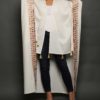 Off-white Long Shawl with Gold Embroidery - Image 3