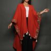 Dark Orange Long Shawl - Image 3