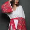 White Jacket with Pink Embroidery