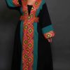 Black Abaya with Green and Colorful Embroidery - Image 3
