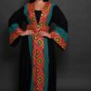 Black Abaya with Green and Colorful Embroidery