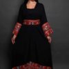 Black Abaya with Rich Embroidery and Mirrors - Image 3
