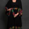 Black Abaya in Multi Colored Embroidery
