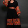 Black Abaya with Puffed Sleeves - Image 2