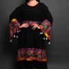 Black Dress with Fresh Multi Colored Embroidery