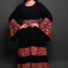 Black Dress with Embroidery and Mirrors