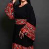 Black Dress with Embroidery and Mirrors - Image 2
