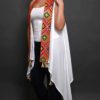 White Vest with Multi Colored Embroidery - Image 2