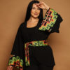 Black Jacket with Colorful Geometric Embroidery - Image 3