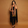 Black Vest with Mirrored Multi Colored Embroidery - Image 3