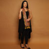 Black Vest with Mirrored Multi Colored Embroidery - Image 2