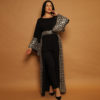 Black Long Top with Gold Sequin Embroidery - Image 4