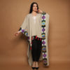 Beige Long Shawl with Bedouin Embroidery