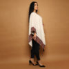 White Shawl with Hatta Embroidery - Image 3