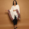 White Shawl with Hatta Embroidery