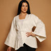 White Jacket with Bell Shaped Sleeves - Image 3