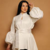White Jacket with White Embroidery - Image 3