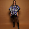 Fully Modern Blue Black Embroidered Short Dress - Image 2