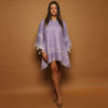 Purple Hatta Embroidered Short Dress