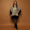 Beige Short Dress with Long Tussles