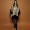 Beige Short Dress with Long Tussles - Image 2