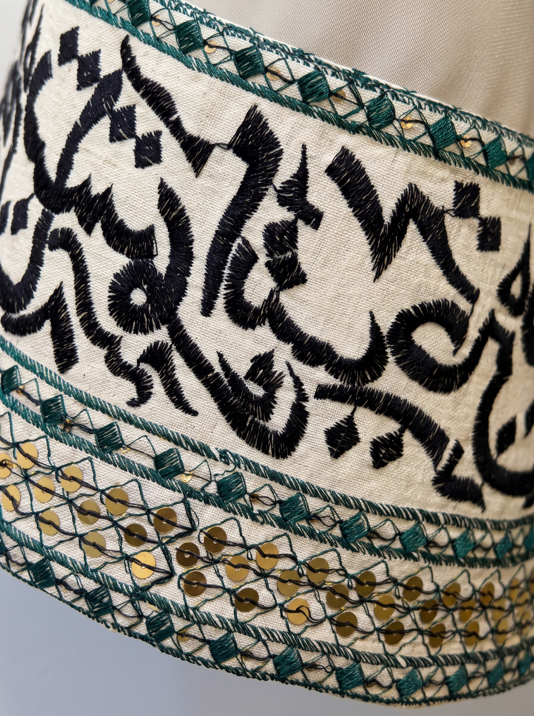Beige Jacket with Calligraphy Embroidery - Image 2
