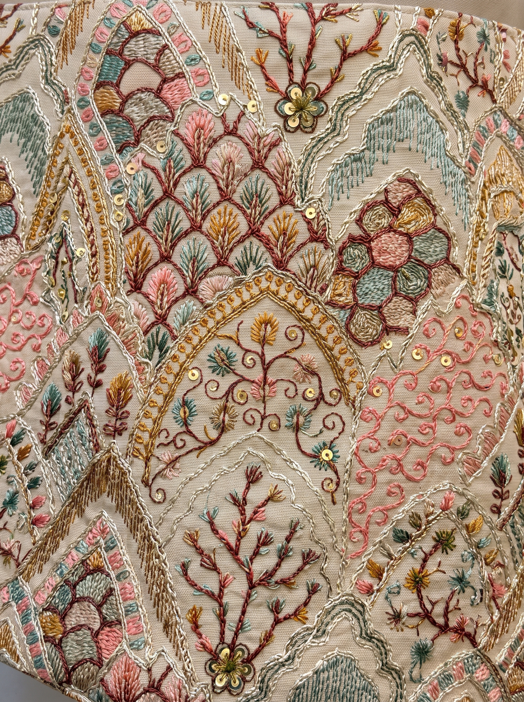 Beige Jacket with Floral Embroidery - Image 2
