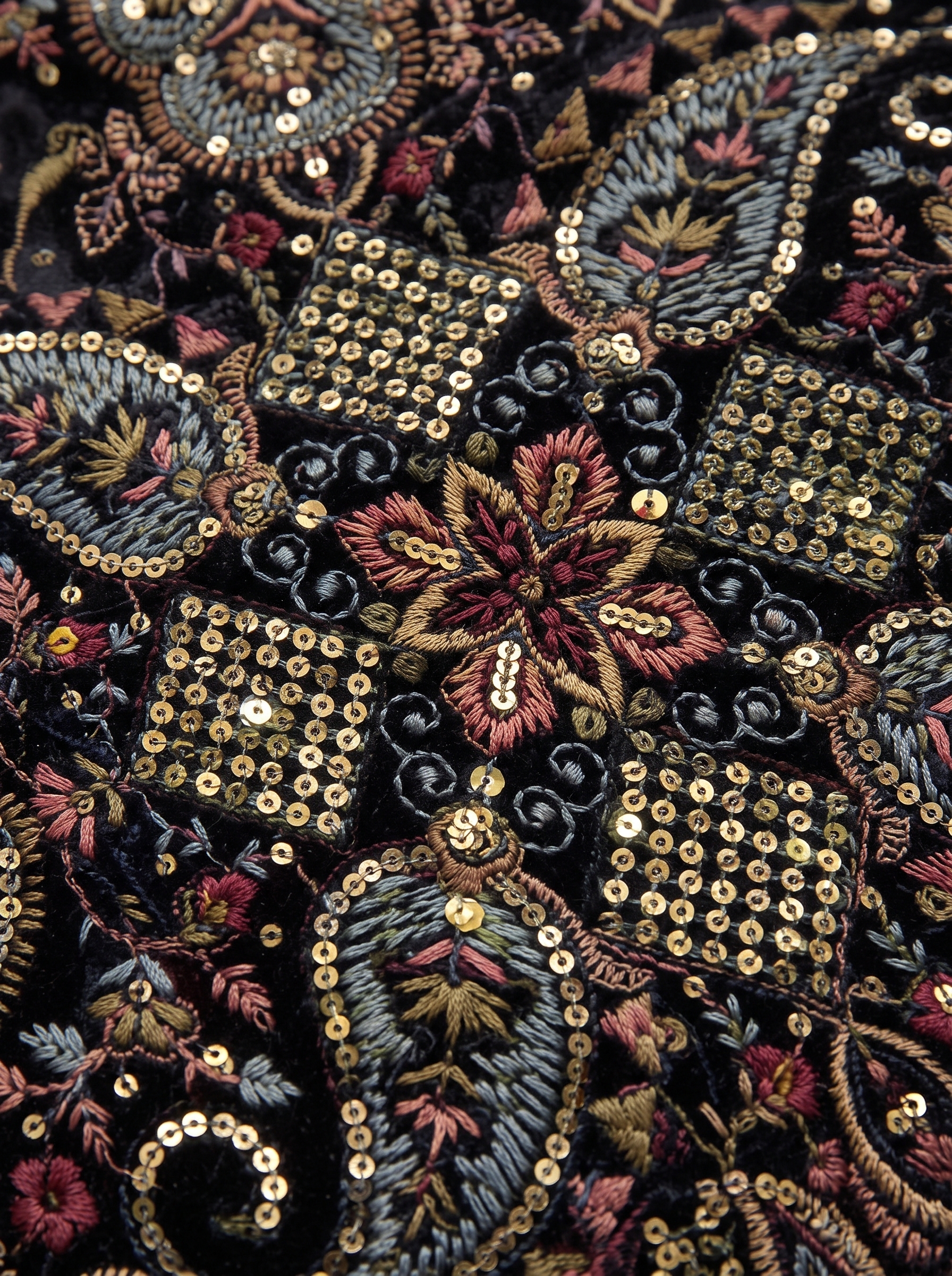 Black Jacket with Brown Embroidery - Image 2