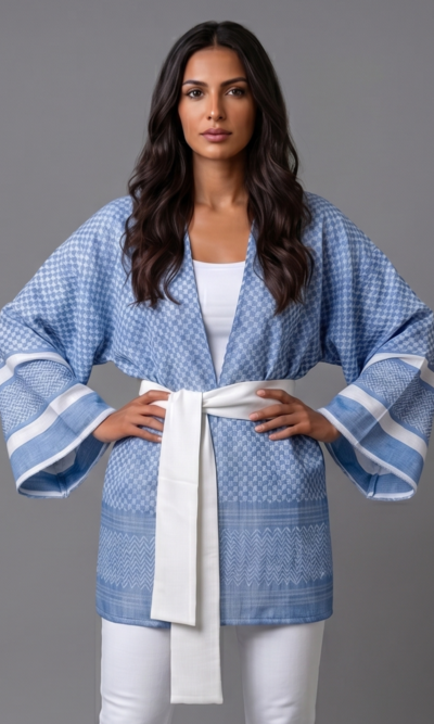 Blue and White Traditional Jacket