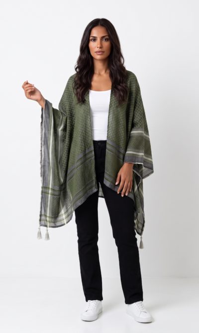 Dark Green Traditional Shawl