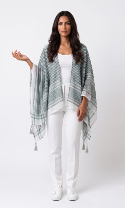 Light Green Traditional Shawl